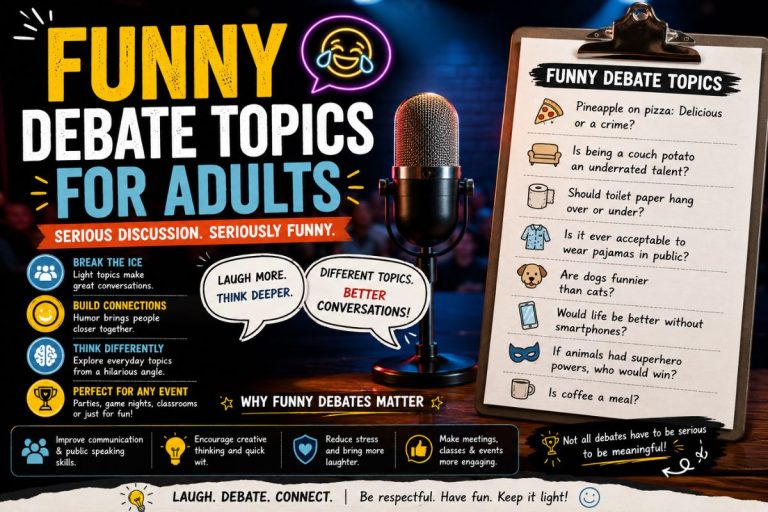 Funny Debate Topics for Adults